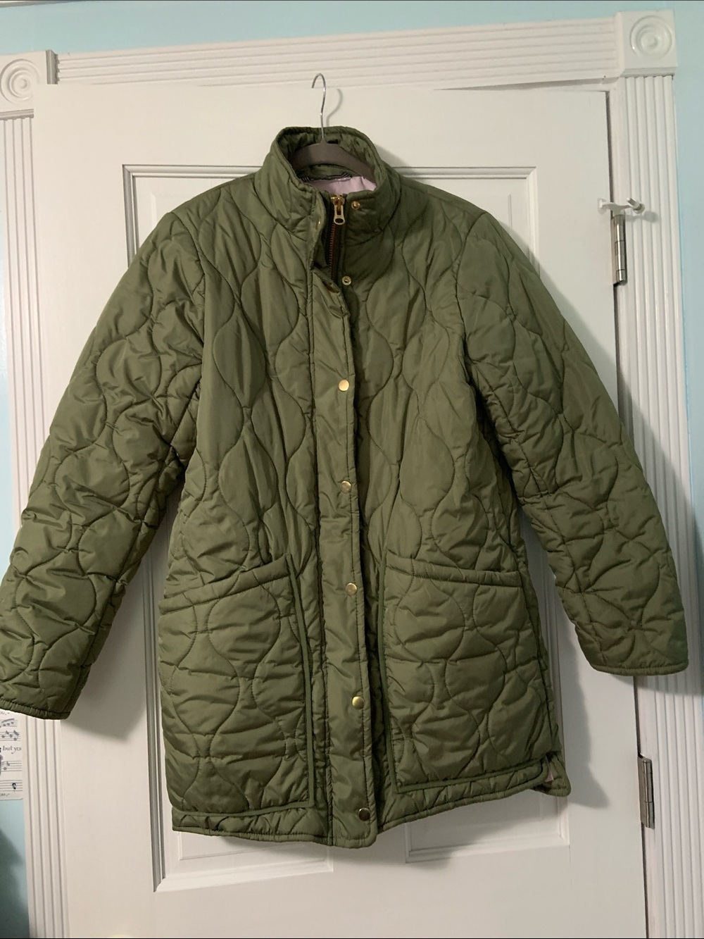 J Crew Lightweight Puffer Jacket Water Repellent Shell size ST